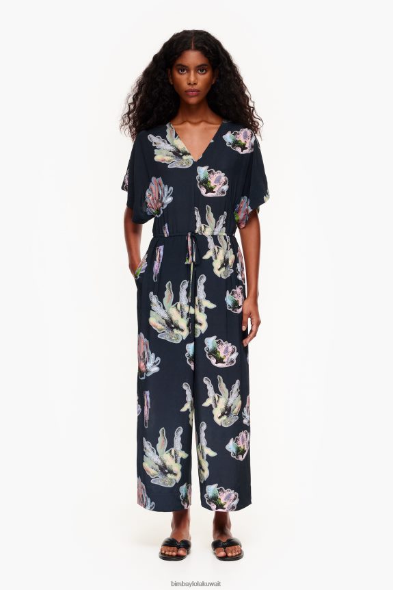 كو Bimba Y Lola بذلة طويلة طباعة المرجان رمادي 24BTV4186 ملابس