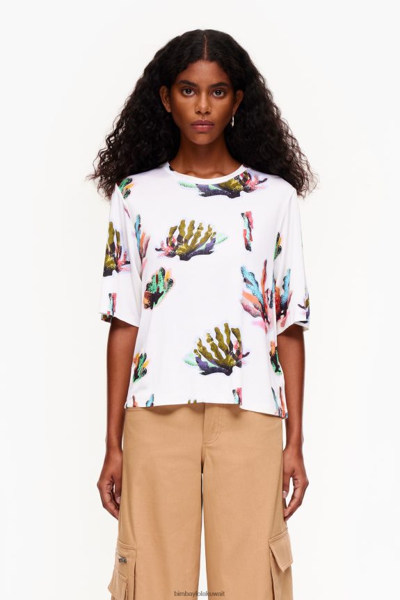 كو Bimba Y Lola تي شيرت بطبعة المرجان عاج 24BTV4265 ملابس
