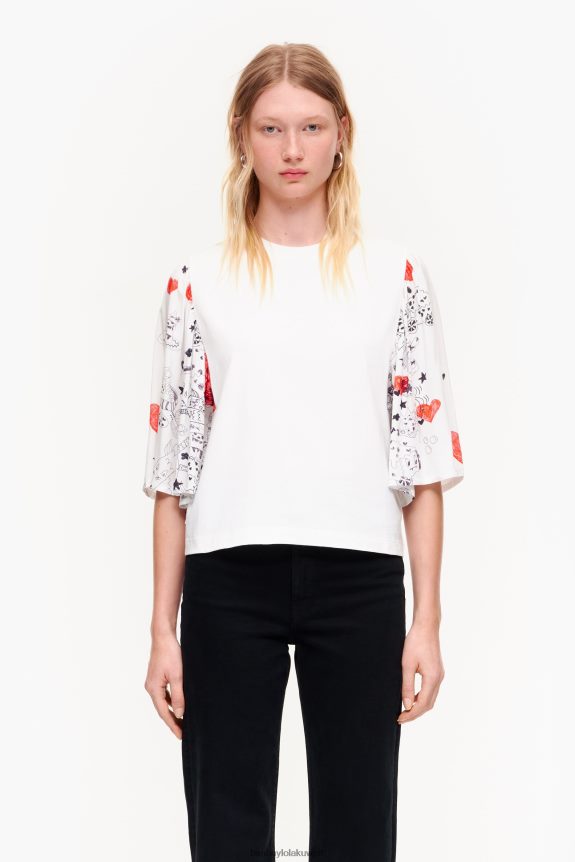 كو Bimba Y Lola تي شيرت قماش مزدوج بطبعة قلب كنية 24BTV4282 ملابس