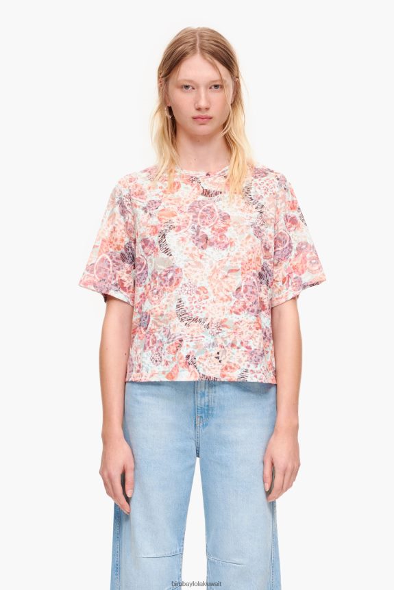 كو Bimba Y Lola تي شيرت مربع الشكل بطبعة كاملة الفاكهة 24BTV4291 ملابس