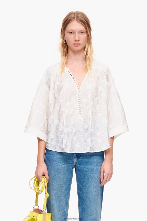 كو Bimba Y Lola بلوزة قصيرة من الجاكار زهري 24BTV4325 ملابس