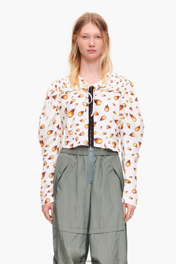 كو Bimba Y Lola بلوزة قصيرة النار عاج 24BTV4343 ملابس