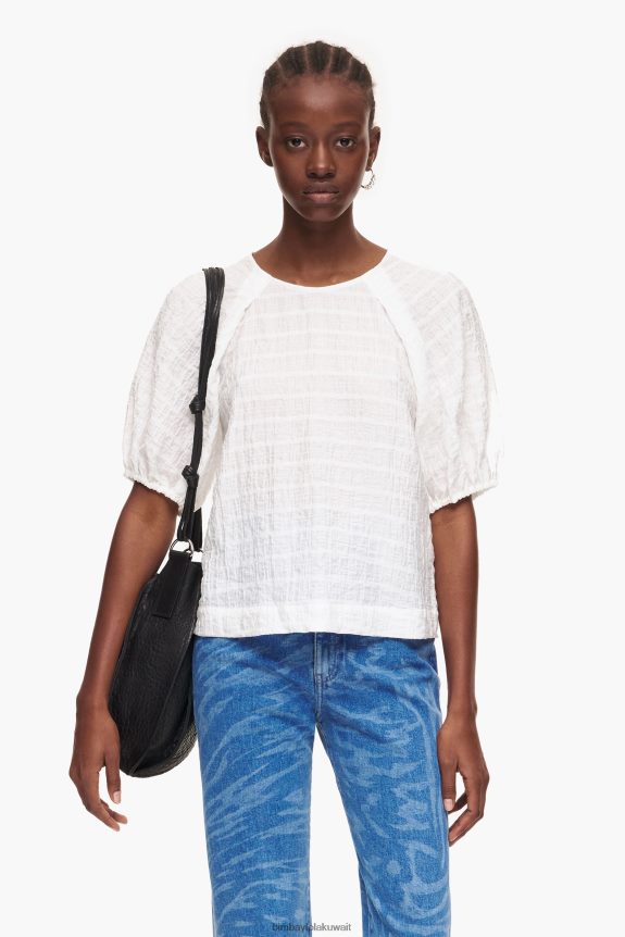 كو Bimba Y Lola بلوزة قصيرة عاج 24BTV4348 ملابس