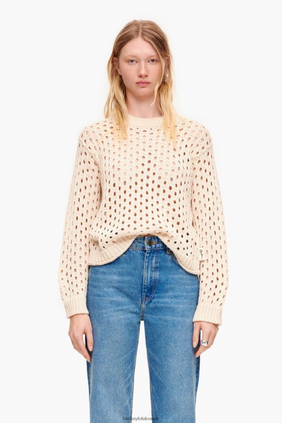 كو Bimba Y Lola سترة مفتوحة متماسكة بيج فاتح 24BTV4364 ملابس