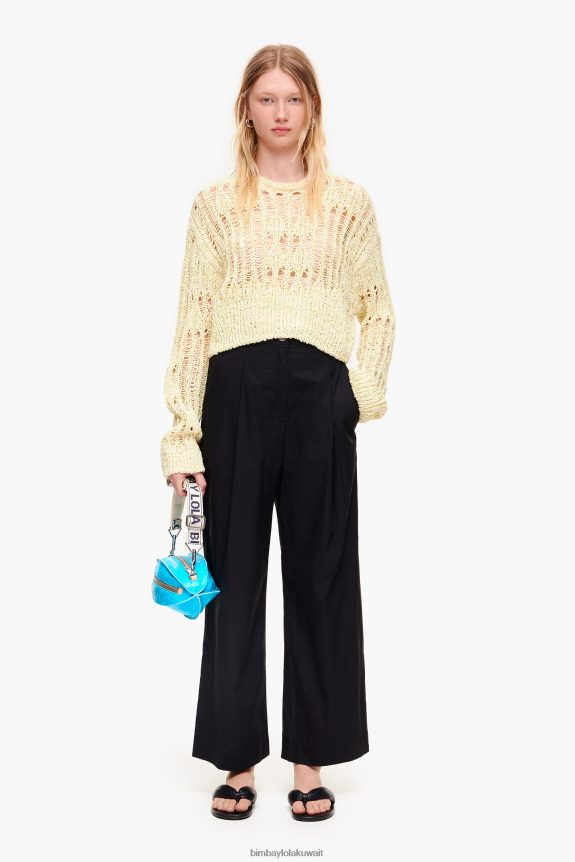 كو Bimba Y Lola سراويل البوبلين أسود 24BTV4416 ملابس