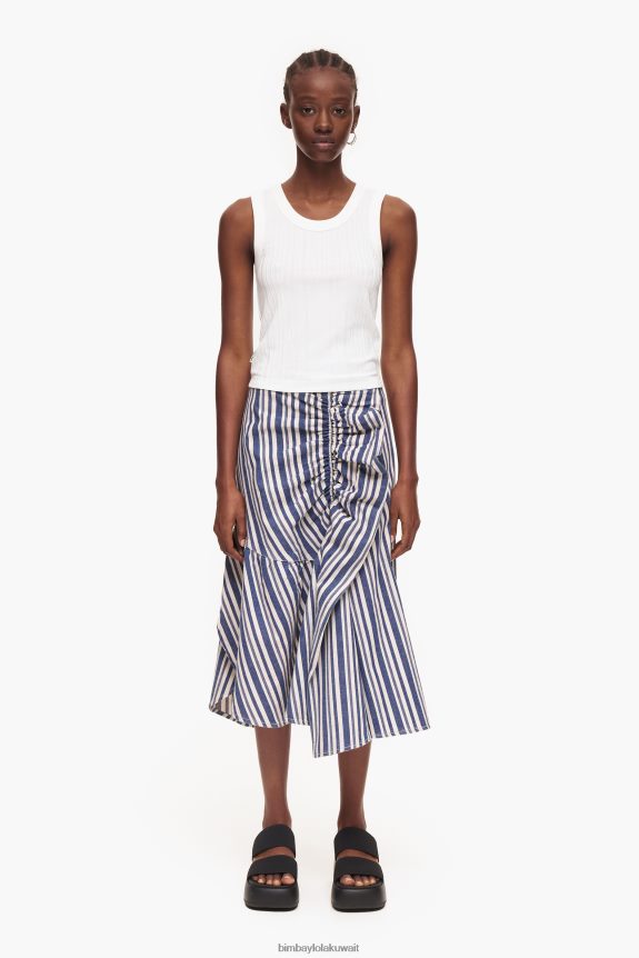 كو Bimba Y Lola تنورة جينز ميدي أزرق 24BTV4457 ملابس