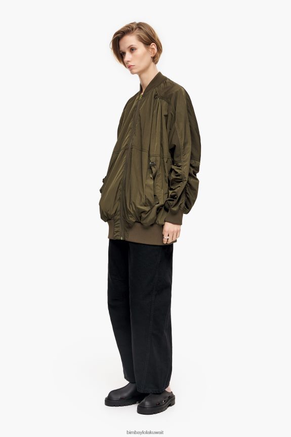 كو Bimba Y Lola سترة من النايلون الكاكي 24BTV4473 ملابس