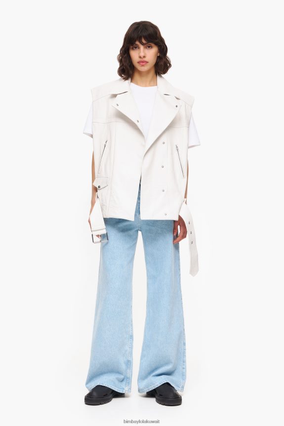 كو Bimba Y Lola سترة جلدية بيج فاتح 24BTV4478 ملابس