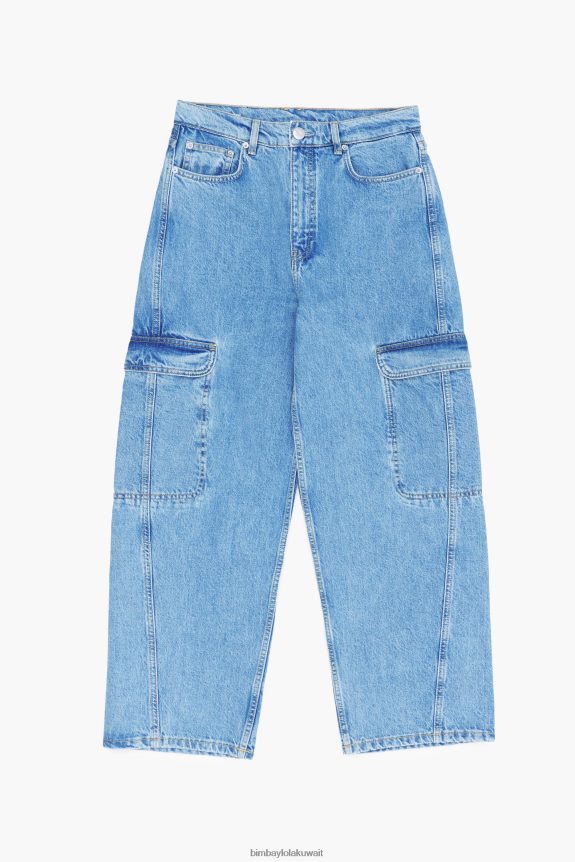 كو Bimba Y Lola سراويل البضائع الدنيم أزرق 24BTV4507 ملابس