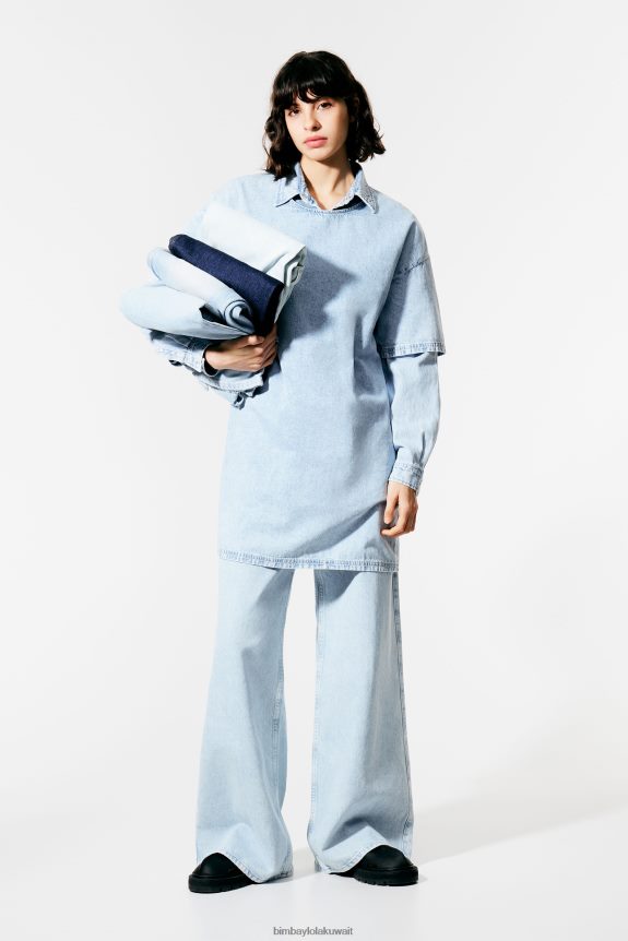 كو Bimba Y Lola فستان قصير من الدنيم أزرق 24BTV4539 ملابس