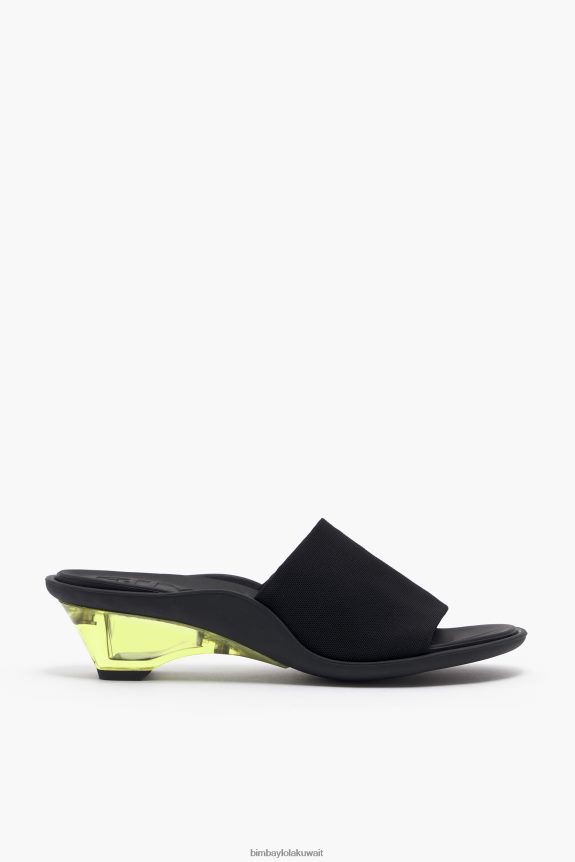 كو Bimba Y Lola إسفين شبكي أسود 24BTV4577 القدم