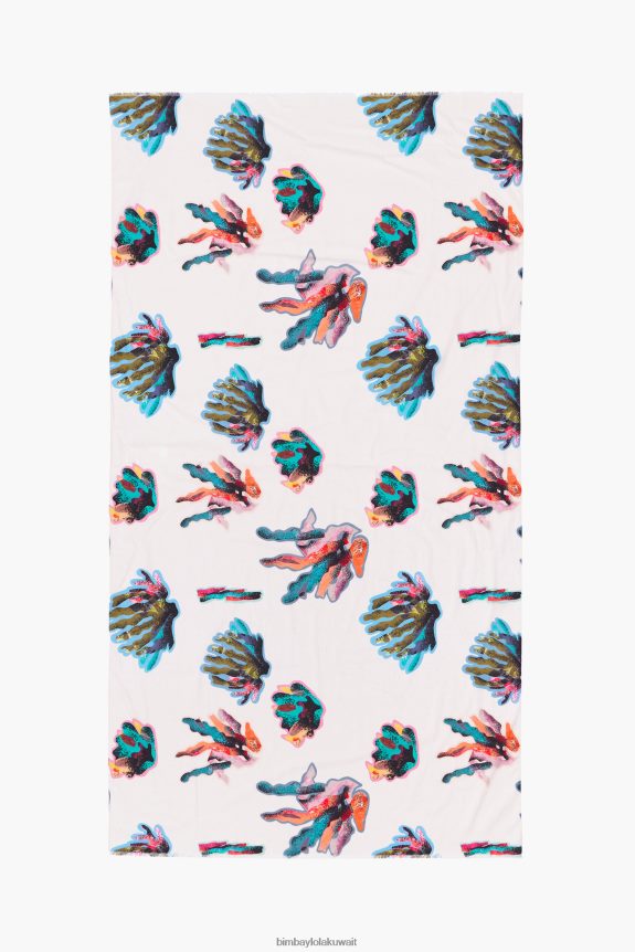 كو Bimba Y Lola عباءة طويلة من القطن بطبعة المرجان 24BTV4609 مُكَمِّلات