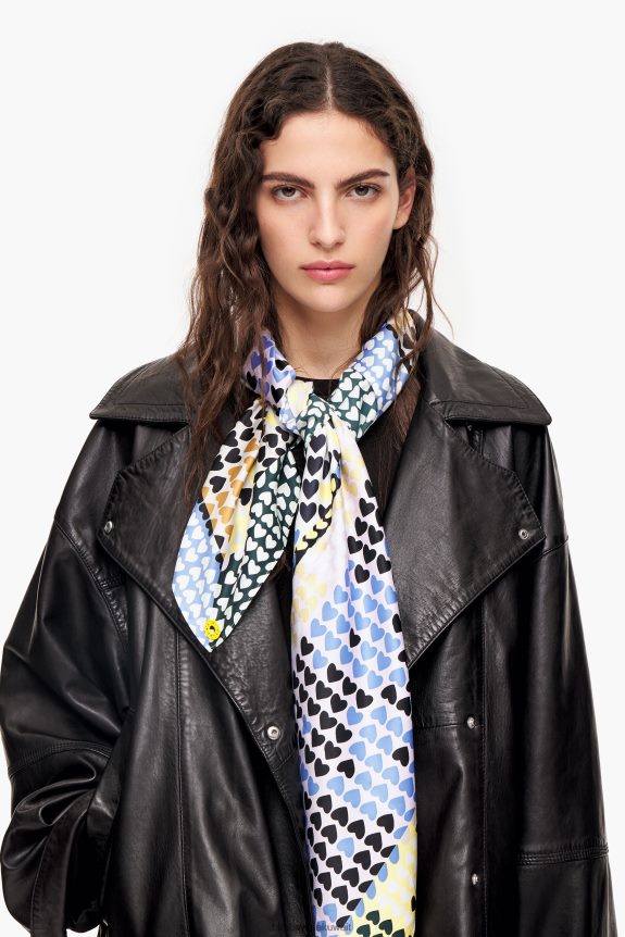 كو Bimba Y Lola وشاح القلوب الهندسية أصفر شاحب 24BTV4619 مُكَمِّلات