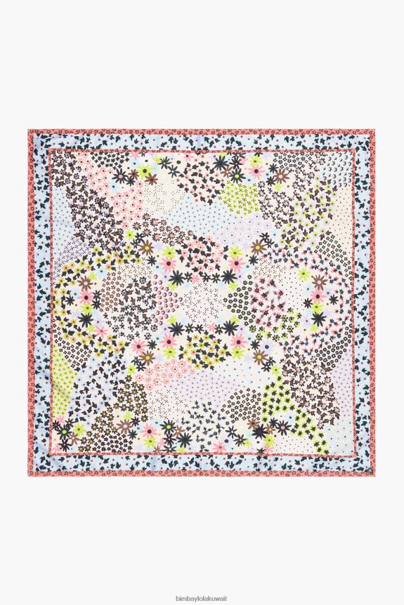 كو Bimba Y Lola وشاح زهري هندسي أبيض 24BTV4631 مُكَمِّلات