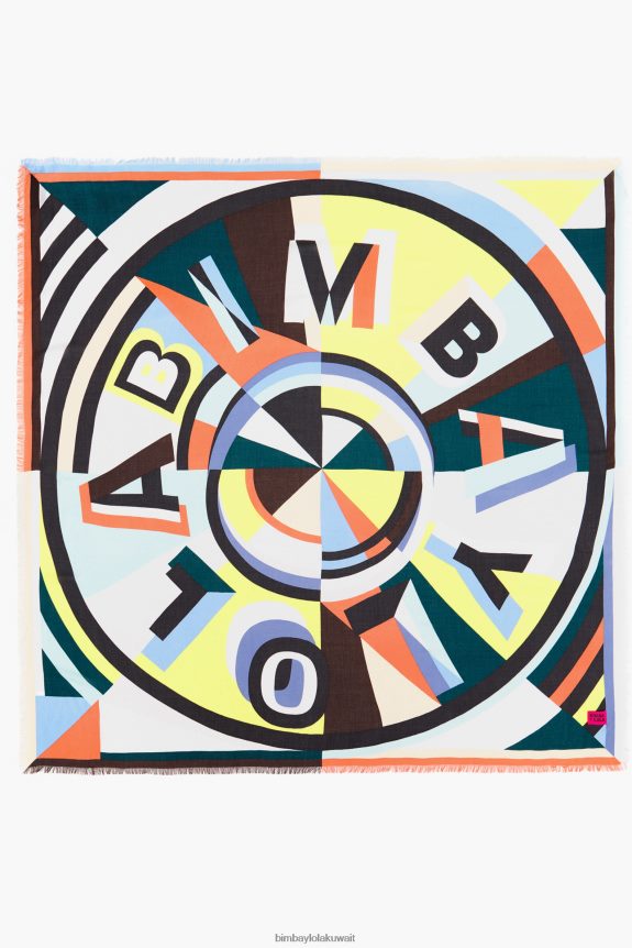 كو Bimba Y Lola شال بتصميم هندسي أصفر 24BTV4645 مُكَمِّلات