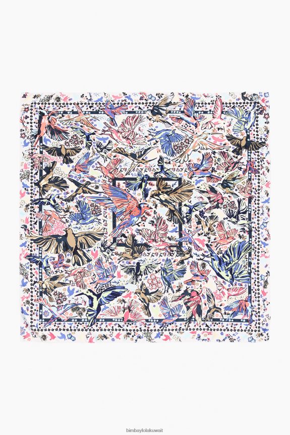 كو Bimba Y Lola وشاح الطيور رمادي 24BTV4652 مُكَمِّلات