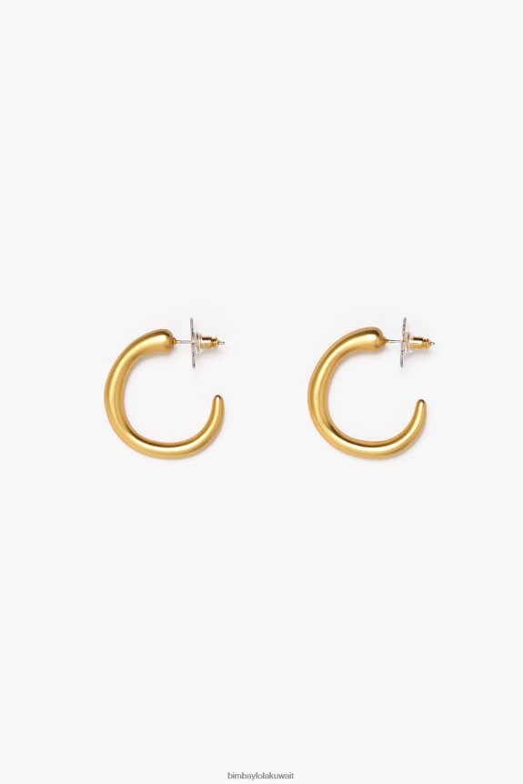 كو Bimba Y Lola أقراط دائرية غير لامعة إن ماكسي ذهب 24BTV4760 مُكَمِّلات