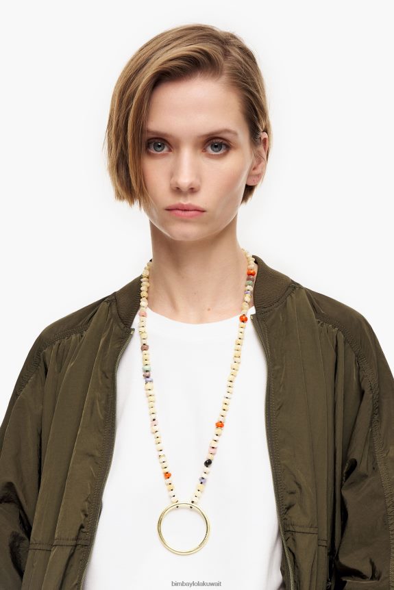 كو Bimba Y Lola قلادة الحجارة عاج 24BTV4763 مُكَمِّلات