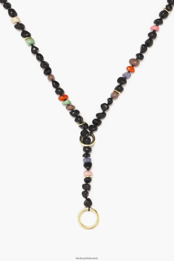 كو Bimba Y Lola قلادة طويلة من الأحجار أسود 24BTV4768 مُكَمِّلات