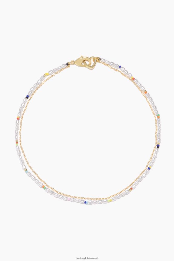 كو Bimba Y Lola قلادة حبات اللؤلؤ متعدد الألوان 24BTV4774 مُكَمِّلات
