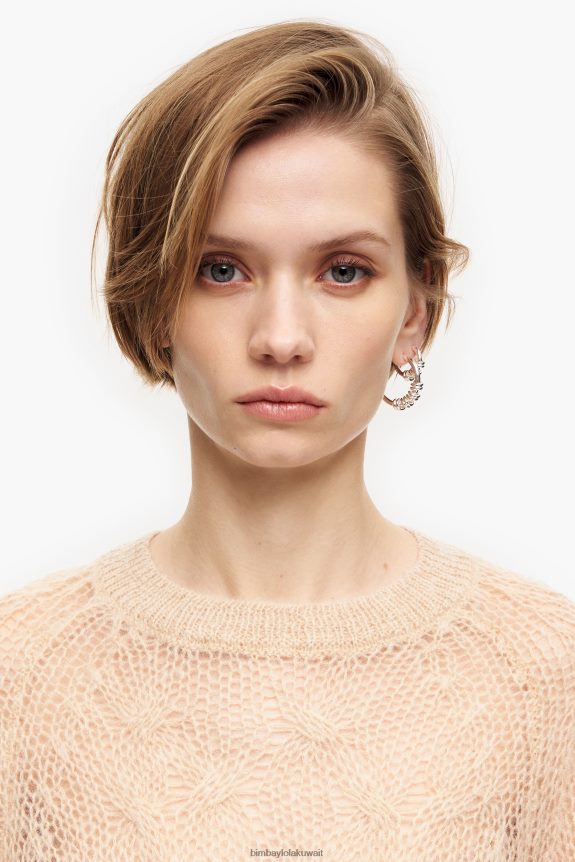 كو Bimba Y Lola أقراط دائرية لولبية فضة 24BTV4815 مُكَمِّلات