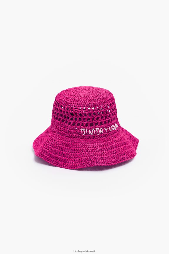 كو Bimba Y Lola قبعة دلو من الرافية لون القرنفل 24BTV4854 مُكَمِّلات