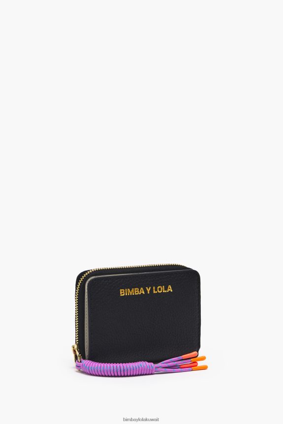 كو Bimba Y Lola محفظة جلدية برفرف أسود 24BTV4985 مُكَمِّلات