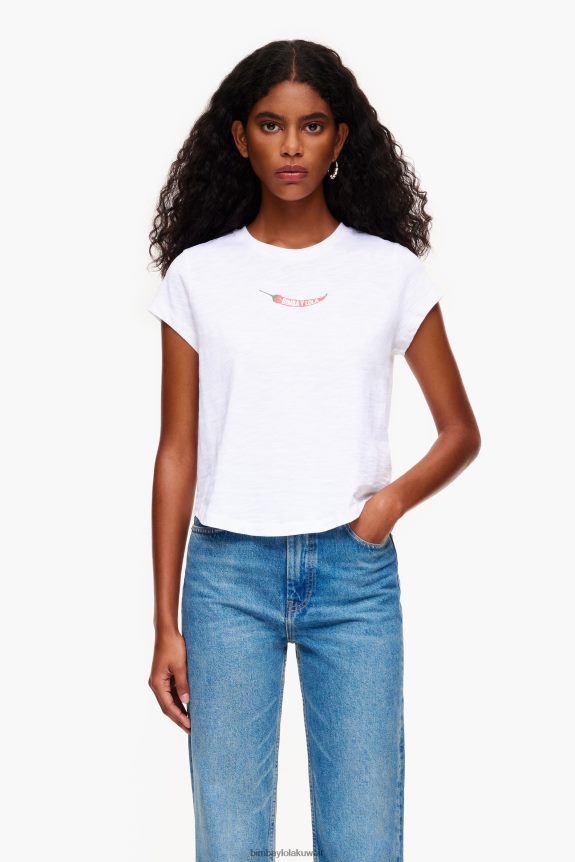 كو Bimba Y Lola تي شيرت Guindilla أبيض 24BTV4246 ملابس