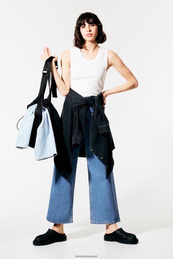⁦كو Bimba Y Lola culotte - جينز عالي الارتفاع أزرق 24BTV4518 ملابس⁩ - الصورة ⁦1⁩