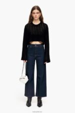 ⁦كو Bimba Y Lola culotte - جينز عالي الارتفاع أزرق غامق 24BTV4524 ملابس⁩ - الصورة ⁦2⁩