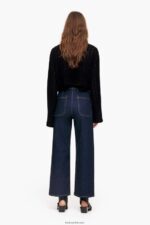 ⁦كو Bimba Y Lola culotte - جينز عالي الارتفاع أزرق غامق 24BTV4524 ملابس⁩ - الصورة ⁦4⁩