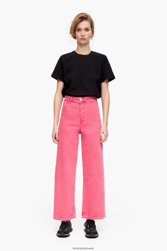 d983d988_bimba_y_lola_culotte_d8acd98ad986d8b2_d8b9d8a7d984d98a_d8a7d984d8a7d8b1d8aad981d8a7d8b9_d8a7d984d983d8b1d8b2_24btv4447_d985.jpg كو Bimba Y Lola culotte - جينز عالي الارتفاع الكرز 24BTV4447 ملابس - الصورة 1