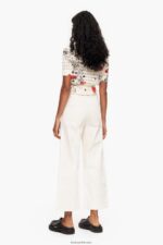 ⁦كو Bimba Y Lola culotte - جينز عالي الارتفاع كريم 24BTV4443 ملابس⁩ - الصورة ⁦3⁩
