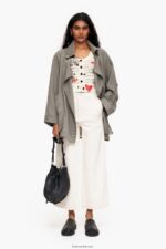 ⁦كو Bimba Y Lola culotte - جينز عالي الارتفاع كريم 24BTV4443 ملابس⁩ - الصورة ⁦6⁩