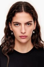 ⁦كو Bimba Y Lola أقراط بيرل دبدوب ذهبي 24BTV4802 مُكَمِّلات⁩ - الصورة ⁦2⁩