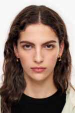 ⁦كو Bimba Y Lola أقراط دائرية صغيرة لولبية ذهبي 24BTV4818 مُكَمِّلات⁩ - الصورة ⁦2⁩