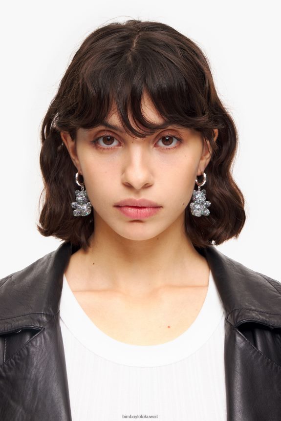 ⁦كو Bimba Y Lola أقراط دب راتينج طويلة فضة 24BTV4797 مُكَمِّلات⁩ - الصورة ⁦2⁩