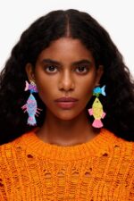 ⁦كو Bimba Y Lola أقراط سمك الرافية متعدد الألوان 24BTV4698 مُكَمِّلات⁩ - الصورة ⁦2⁩