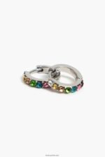 ⁦كو Bimba Y Lola أقراط طارة صغيرة فضة 24BTV4719 مُكَمِّلات⁩ - الصورة ⁦4⁩