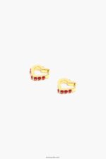 ⁦كو Bimba Y Lola الأقراط قلب بلورات أحمر 24BTV4779 مُكَمِّلات⁩ - الصورة ⁦3⁩