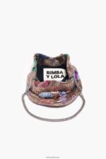 ⁦كو Bimba Y Lola الجواهر الساقطة طباعة حقيبة دلو شبكة ذهبي 24BTV4147 مُكَمِّلات⁩ - الصورة ⁦4⁩