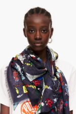⁦كو Bimba Y Lola الحشرات وشال الشعار رمادي 24BTV4640 مُكَمِّلات⁩ - الصورة ⁦2⁩