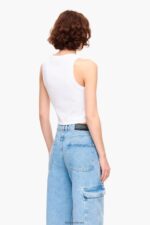 ⁦كو Bimba Y Lola توب بطيخ بشعار الماركة أبيض 24BTV4273 ملابس⁩ - الصورة ⁦2⁩