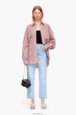 ⁦كو Bimba Y Lola توب مضلع ملائم أسود 24BTV4313 ملابس⁩ - الصورة ⁦5⁩