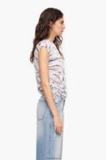 ⁦كو Bimba Y Lola تي شيرت قطني بطبعة أجنحة الفراشة أبيض 24BTV4303 ملابس⁩ - الصورة ⁦2⁩
