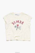 ⁦كو Bimba Y Lola تيشيرت بطبعة زهور وشعار الماركة بيج فاتح 24BTV4275 ملابس⁩ - الصورة ⁦4⁩