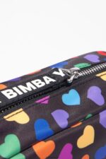 ⁦كو Bimba Y Lola حافظة مكياج هاف مون نايلون بطبعة قلوب أسود 24BTV41118 مُكَمِّلات⁩ - الصورة ⁦2⁩