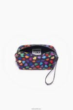 ⁦كو Bimba Y Lola حافظة مكياج هاف مون نايلون بطبعة قلوب أسود 24BTV41118 مُكَمِّلات⁩ - الصورة ⁦3⁩