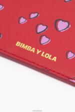 ⁦كو Bimba Y Lola حامل بطاقة قلوب جلدية صغيرة أحمر 24BTV41006 مُكَمِّلات⁩ - الصورة ⁦2⁩