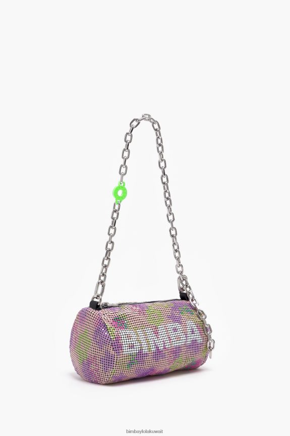 d983d988_bimba_y_lola_d8b1d8b4_d8a7d984d8b2d987d988d8b1_d983d98ad8b3_d8a7d8b3d8b7d988d8a7d986d98a_d8b4d8a8d983d8a9_d984d988d98.jpg كو Bimba Y Lola رش الزهور كيس اسطواني شبكة لون القرنفل 24BTV4142 مُكَمِّلات - الصورة 1